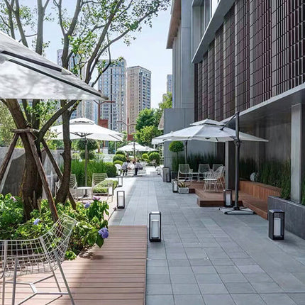 Modern Square Outdoor LED Light with Adjustable Colour Modes | Waterproof Solar and Wired Options for Stylish Illumination