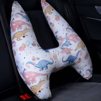 Kids Car Travel Pillow, Seat Belt Cushion with Soft Plush Padding, 14 Designs, for Children on Long Car Rides