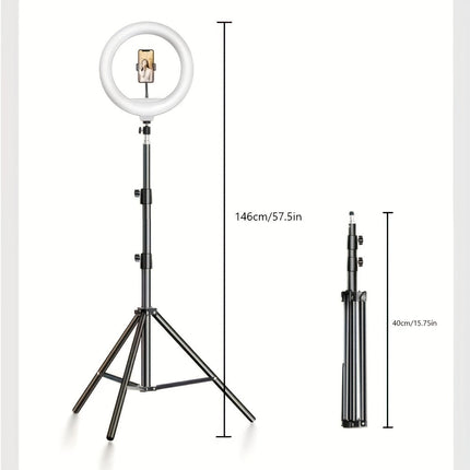 Ring Lights with Stand and Phone Holder, LED Ring Light with Tripod for Photography