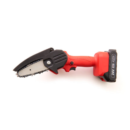 Mini Chainsaw with 550W Motor & 24V Battery | Portable Trimming Tool for Easy Yard Care