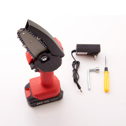 Mini Chainsaw with 550W Motor & 24V Battery | Portable Trimming Tool for Easy Yard Care