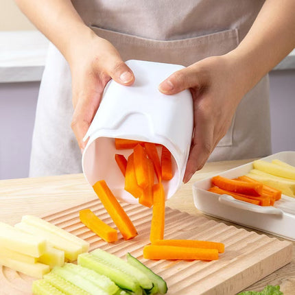Vegetable Slicer for Fries and Veggie Sticks, Press Down Cutter for Potato, Carrot, Cucumber, Zucchini