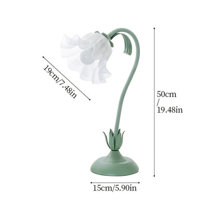 Floral Table Lamp with USB Power | Artistic Design for Cozy Ambient Lighting