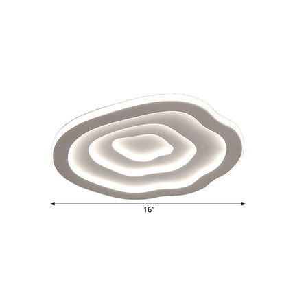 Ripple LED Ceiling Lamp with Integrated LED Light | Artistic Flush Mount Design for Soft Ambient Illumination