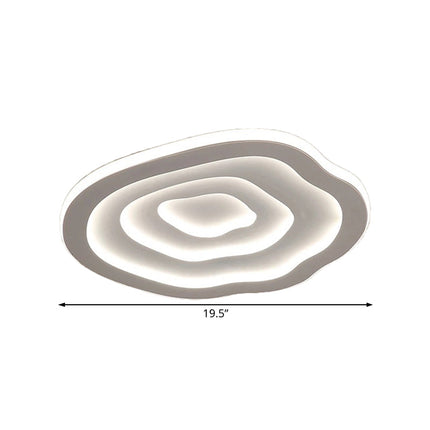 Ripple LED Ceiling Lamp with Integrated LED Light | Artistic Flush Mount Design for Soft Ambient Illumination