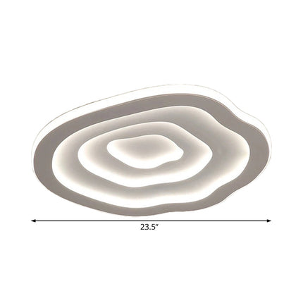 Ripple LED Ceiling Lamp with Integrated LED Light | Artistic Flush Mount Design for Soft Ambient Illumination
