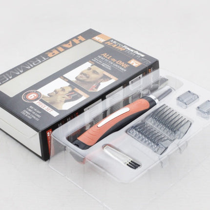 4-in-1 Grooming Trimmer with Guide Combs, Nose, Ear, Beard and Sideburn Trimmer Kit, Compact Lightweight Travel Groomer