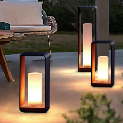 Modern Square Outdoor LED Light with Adjustable Colour Modes | Waterproof Solar and Wired Options for Stylish Illumination