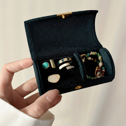 Travel Jewelry Box with Snap Closure, Velvet Keepsake Box for Rings and Earrings, Mothers Day Gift for Mom_08