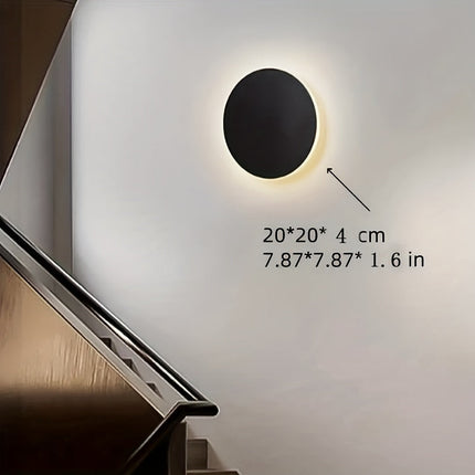 Minimalist LED Round Wall Light with Soft Ambient Glow | Modern Design for Bedrooms and Hallways