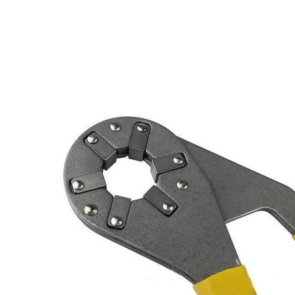 Self Adjusting Wrench with Self Tightening Jaws for Nuts and Bolts, Red and Yellow Universal Spanner for DIY Home Repairs
