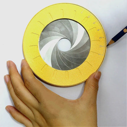 Adjustable Circle Drawing Tool with Rotating Dial, Compass and Stencil Alternative for Sketching, Drafting and Crafts