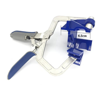 Heavy Duty Corner Clamp with Swing Jaw and Two-Way Rotation, Right Angle Clamp for Cabinet Making and DIY Assembly