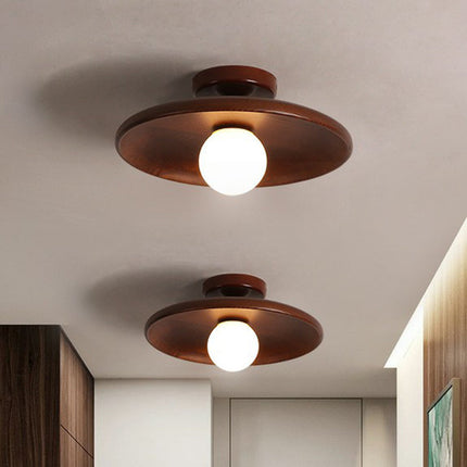 Minimalist Wooden Ceiling Light with Soft Ambient Glow | Natural Wood Finish for Warmth and Style