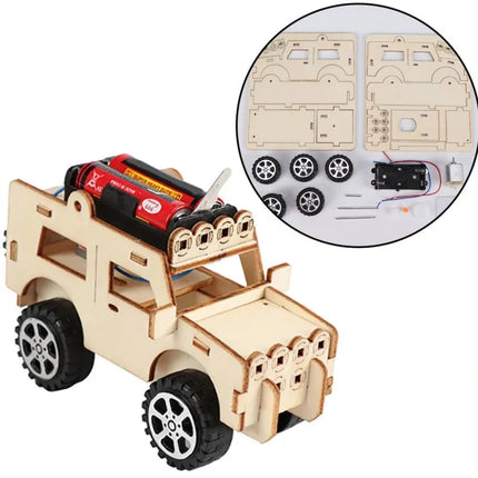 Wooden STEM Building Kit for Kids with Car, Plane and Ferris Wheel Models, 9 Toy Set Option