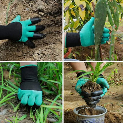 Garden Claw Gloves with Built In Digging Claw Tips, Waterproof Breathable Gloves for Planting