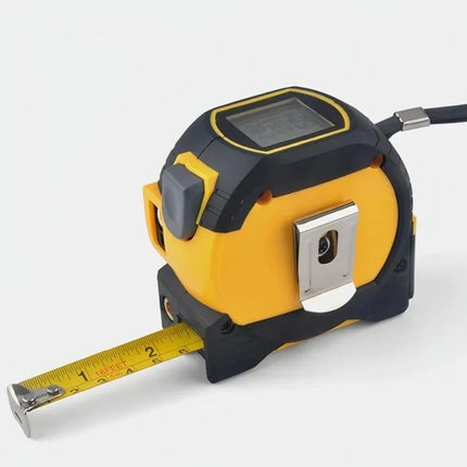Laser Digital Measuring Tape with 3 Modes, 130 Ft Laser Distance Meter, Backlit LCD Screen and Cross Line Guide