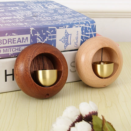 Japanese Style Wooden Door Bell, Black Walnut and Beech, Minimalist Hanging Chime for Front Door, Wall and Window