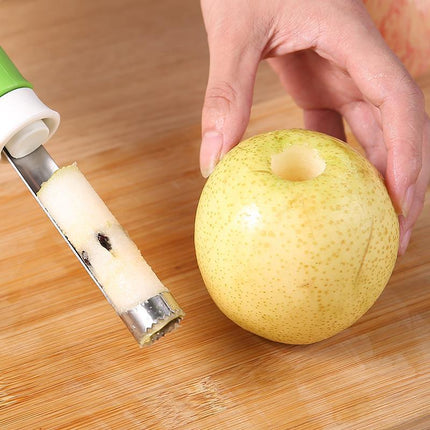 Fruit Peeler and Corer, 2-in-1 Apple Coring Tool with Ergonomic Handle for Quick Fruit and Vegetable Prep, 2 Colours