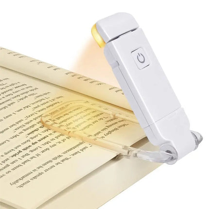 Clip On Book Light for Reading in Bed, Rechargeable LED Reading Lamp with 3 Color Temperature Modes