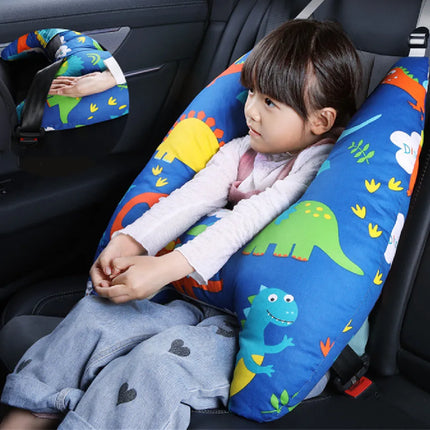 Kids Car Travel Pillow, Seat Belt Cushion with Soft Plush Padding, 14 Designs, for Children on Long Car Rides