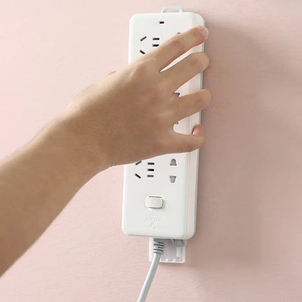 Self-Adhesive Socket Holders Set with Durable Design | Organize Cables for Neat Spaces