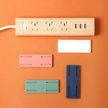 Self-Adhesive Socket Holders Set with Durable Design | Organize Cables for Neat Spaces