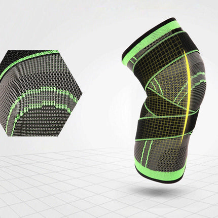 Sports Knee Pads with Adhesive Tape, Breathable Double Beam Meniscus Support, Sizes S to XXXL