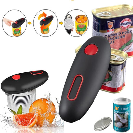 Electric Can Opener with Ergonomic Handle, Automatic Smooth Edge Opener for Large and Small Cans, Steady Operation