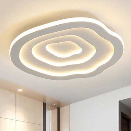 Ripple LED Ceiling Lamp with Integrated LED Light | Artistic Flush Mount Design for Soft Ambient Illumination