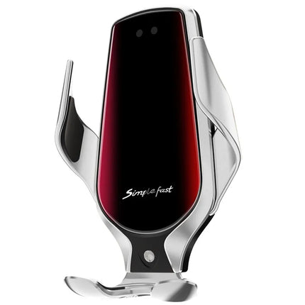 Wireless Car Phone Charger Holder with Automatic Clamping Arms, One Handed Use, Landscape and Portrait Viewing