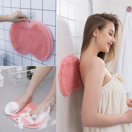 Textured Bath Mat with Non Slip Design, Quick Rinse Easy Dry Massage Texture Cleaning Mat for Bathrooms, 6 Colours