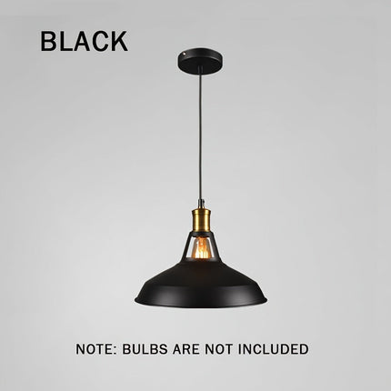 Industrial Metal Pendant Light with Adjustable Height | Retro Loft Design for Kitchen and Dining Spaces