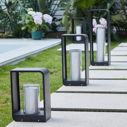 Modern Square Outdoor LED Light with Adjustable Colour Modes | Waterproof Solar and Wired Options for Stylish Illumination