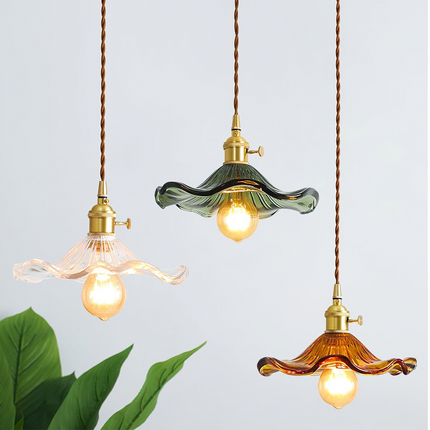 Flower Glass LED Pendant Light with Unique Design | Warm Glow for Cozy Home Ambience