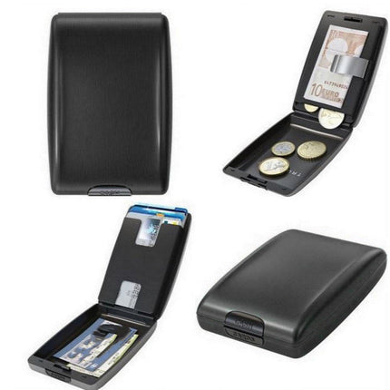RFID Blocking Card Holder Wallet, Slim Rigid Case for Cards, Cash and Tickets, 5 Colors, Travel Wallet for Men and Women