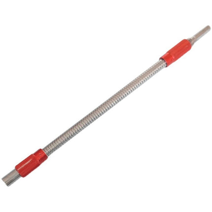 Drill Bit Extension Kit with Adjustable Height and Screwdriver Bit Set, Red and Silver Flexible Shaft for Cabinet Backs and Crevices