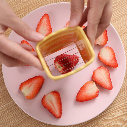 Fruit and Vegetable Slicer Cutter Cup, BPA-Free Plastic with Safe Grip Handle for Fast Kitchen Prep