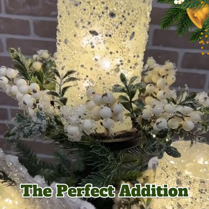 Christmas Tree Topper, 3 Tier Metal Tree Topper Shelf for Ornaments and Candles – image 4