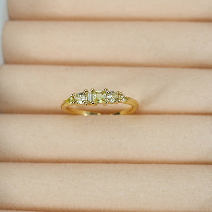 Gold Ring Set with Rhinestone Accents for Stackable Boho Style | Trendy Everyday Jewelry for Layered Looks