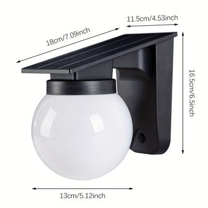 Solar-Powered LED Wall Light with Smart Dusk-to-Dawn Sensor | Dimmable Outdoor Lighting for Patios and Pathways