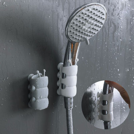 Silicone Suction Shower Head Holder, Caterpillar Design Movable Wall Mount for Kids Bath Time and Pet Washing