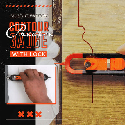 Contour Gauge Shape Duplicator, Profile Copy Tool With Locking Adjustment, for Tiling, Laminate and Woodworking