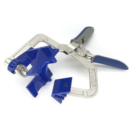 Heavy Duty Corner Clamp with Swing Jaw and Two-Way Rotation, Right Angle Clamp for Cabinet Making and DIY Assembly