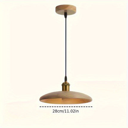 Solid Wood Pendant Light with Adjustable Suspension | Nordic Design for Soft Ambient Glow