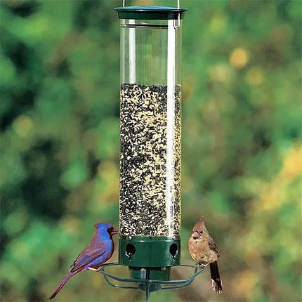 Bird Feeders for Outside, Squirrel Proof Bird Feeder with 4 Feeding Ports
