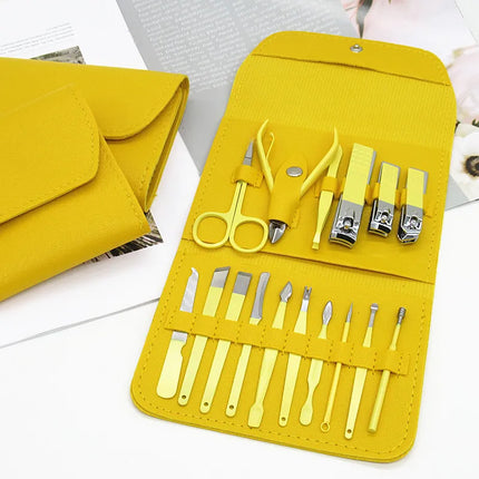 Manicure and Pedicure Set with Precision Blade Nail Clippers and Compact Case, Nail Grooming Kit in 5 Colors