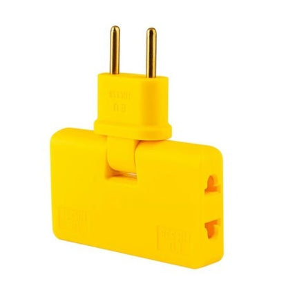180 Degree Rotating Outlet Extender with 3 Outlets, Swivel Wall Plug Adapter for Behind Furniture, Dorms, 6 Colours