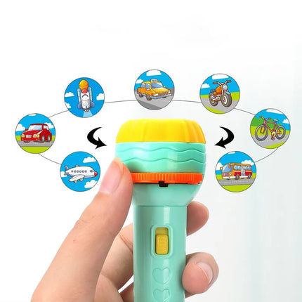 Kids' LED Projector Flashlight with Adjustable Focus & Colorful Images | Perfect for Bedtime Adventures