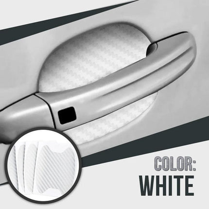 Car Door Handle Cup Protector, Carbon Fiber Door Handle Guard 4 or 8 Pack
